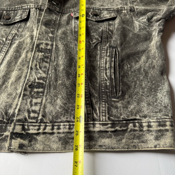 VTG 80s Levis Denim Trucker Jacket XL Black Acid Wash USA 70507 0253 - Picture 6 of 8